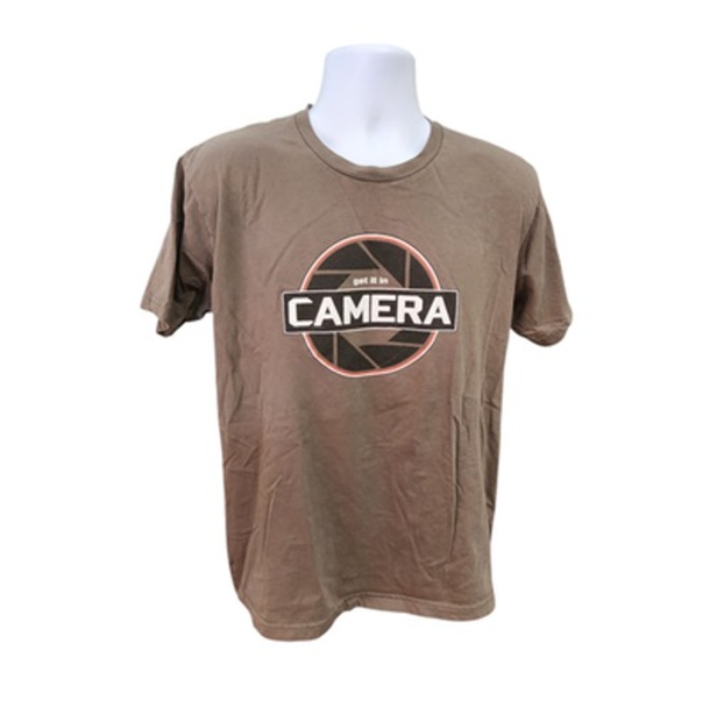American Apparel Men's Size Large T-Shirt‎ Brown Cotton Crew Neck